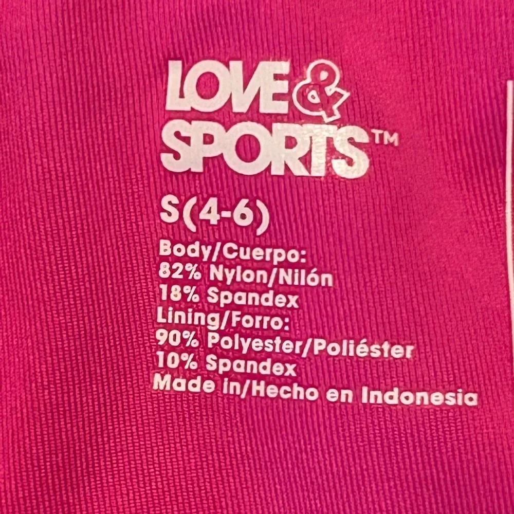 Love And Sports Pink Sheen V  Top Bikini Top Size Small 4-6‎  Top Only NWT